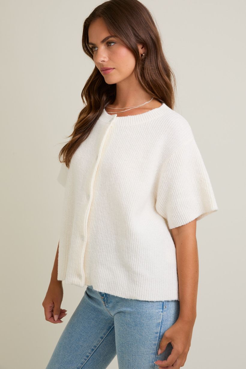 Cream Knit Cardi