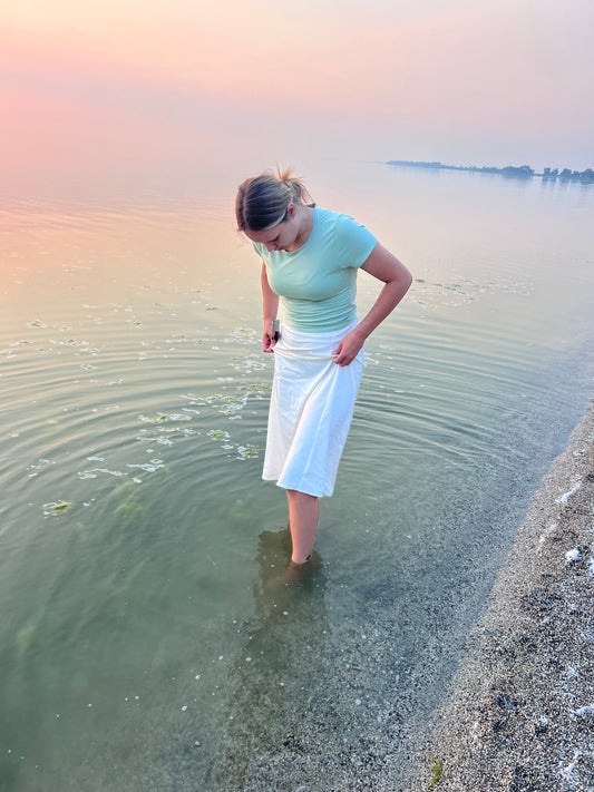 Satin Grace Midi Skirt