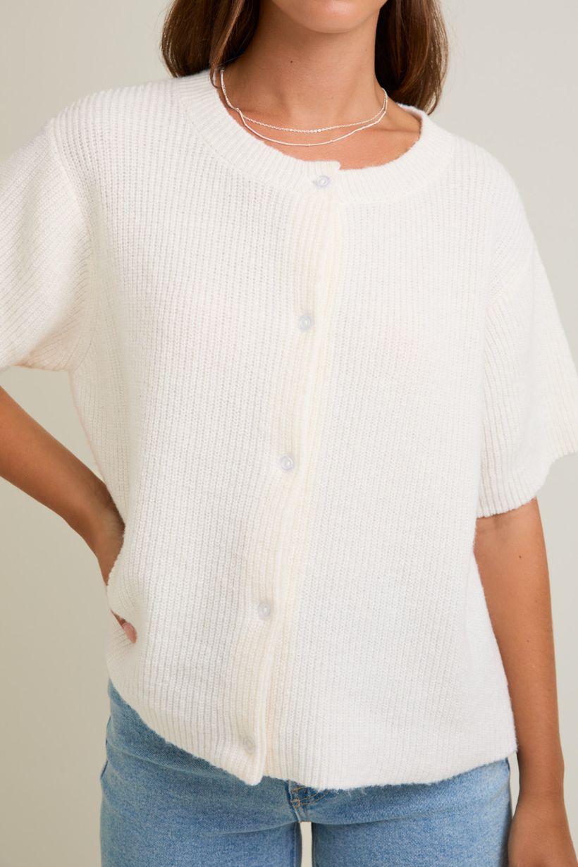 Cream Knit Cardi