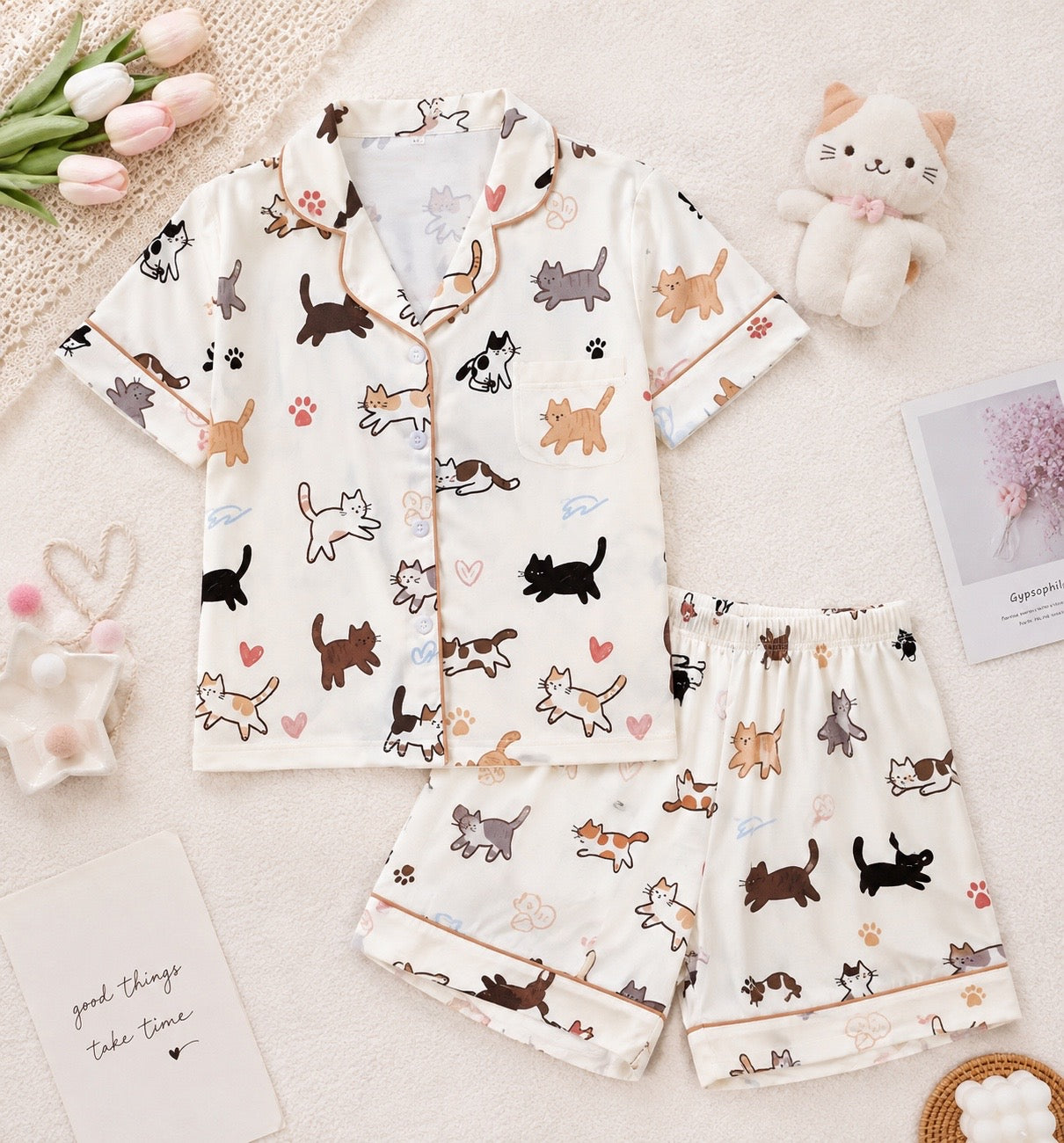 Kids Cat Pj Set