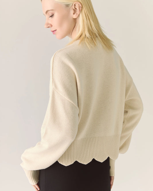 Scalloped Edge Pullover