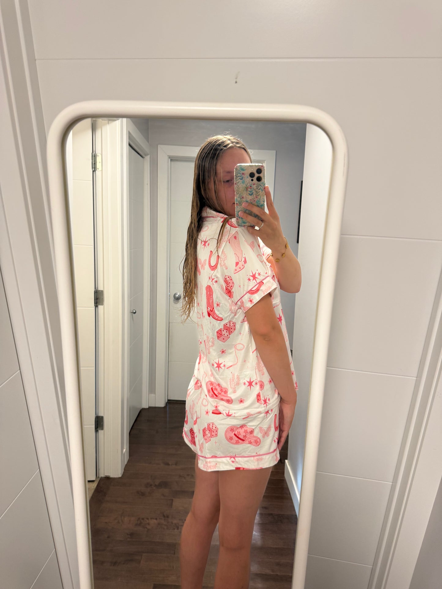 Pink Western Pj Set