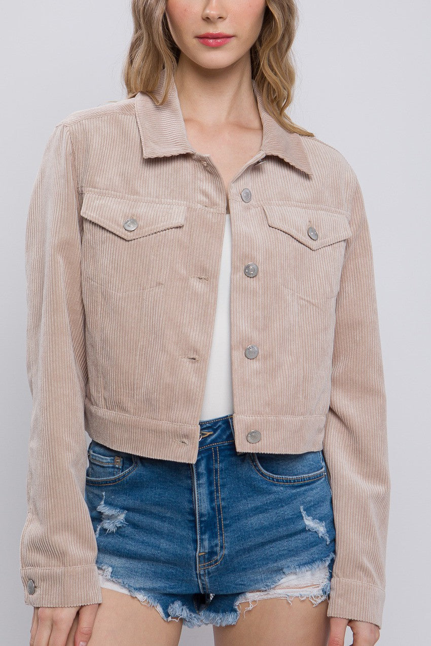 Ellie Cropped Corduroy Jacket