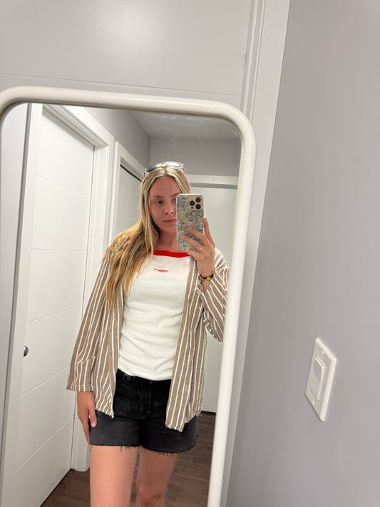 Brown Striped Shirt