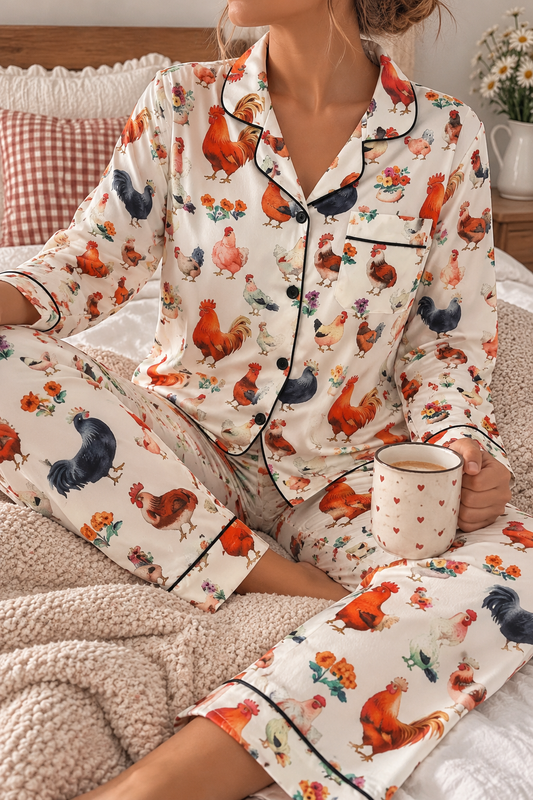 Chicken long sleeve pjs