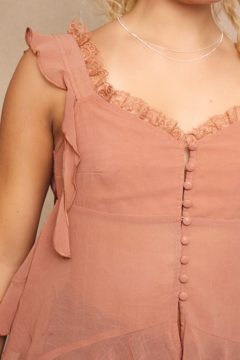 Golden Hour Ruffle Top