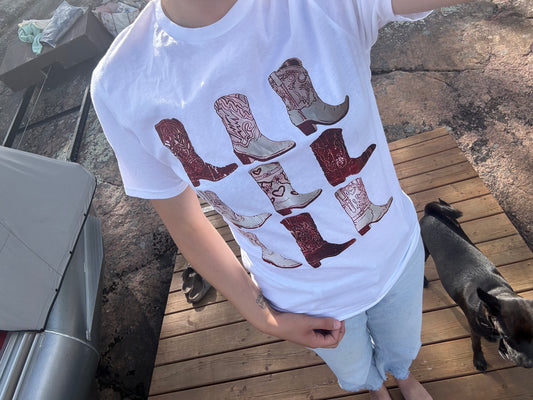 Cowboy boot tee