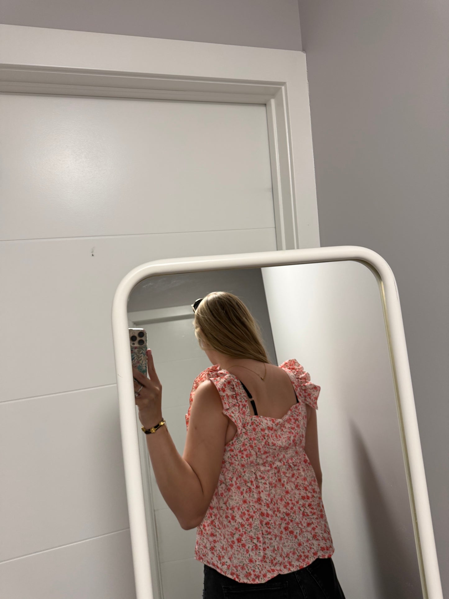 Floral Ruffle Top