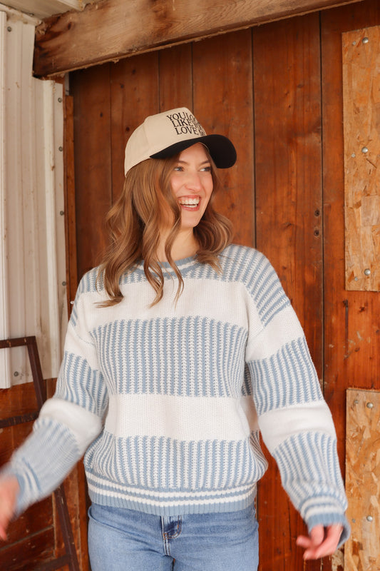 Blue Stripe Sweater