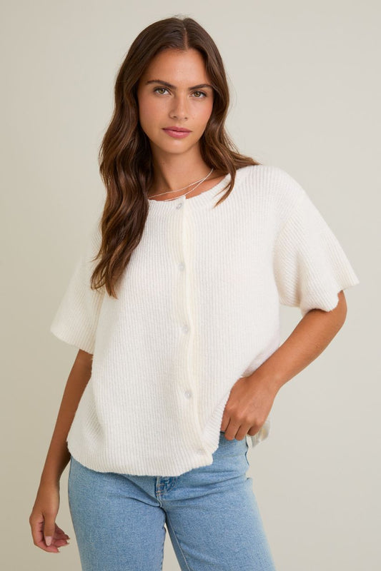 Cream Knit Cardi