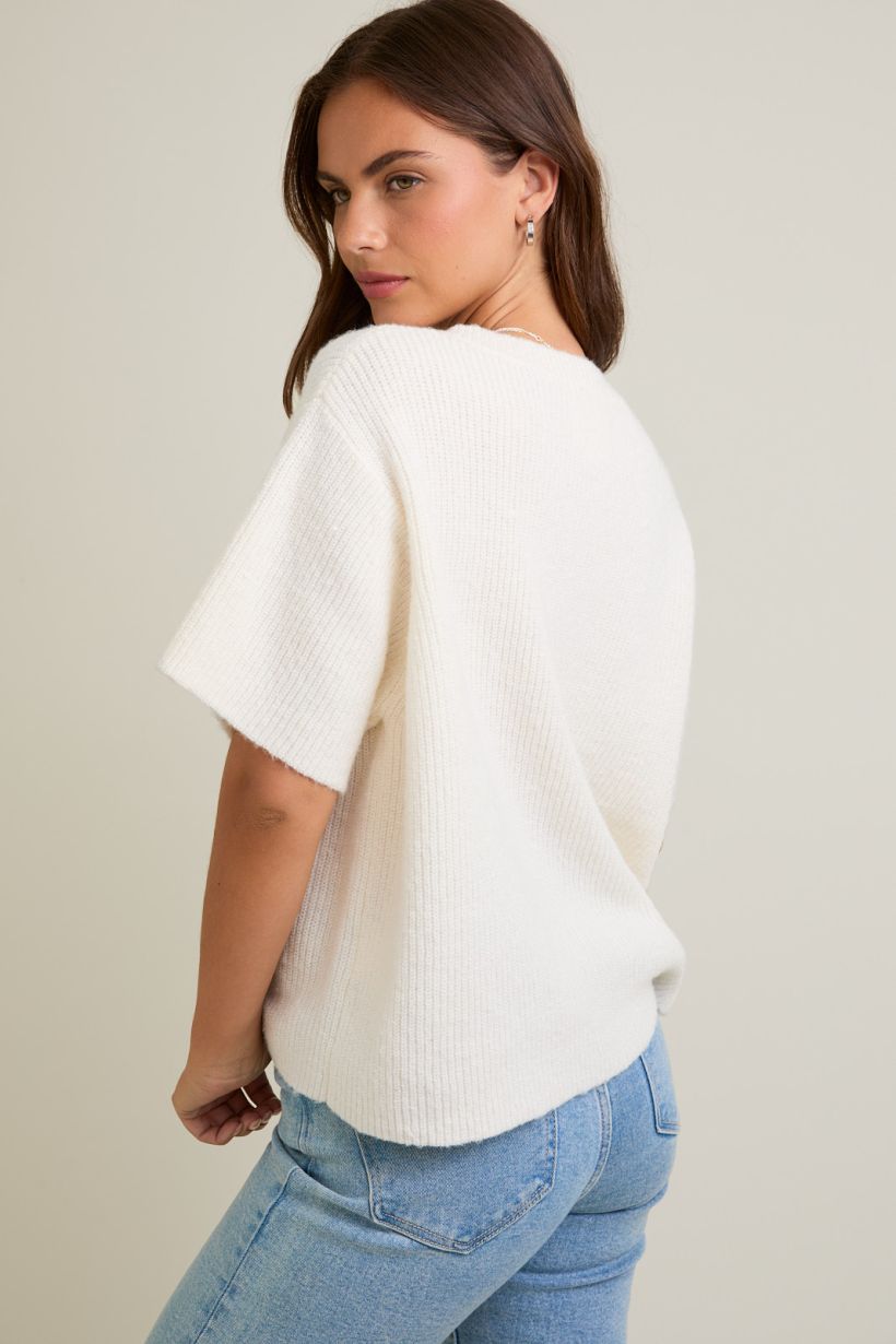 Cream Knit Cardi
