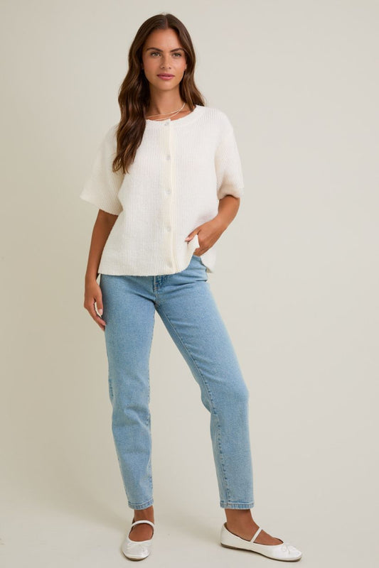 Cream Knit Cardi