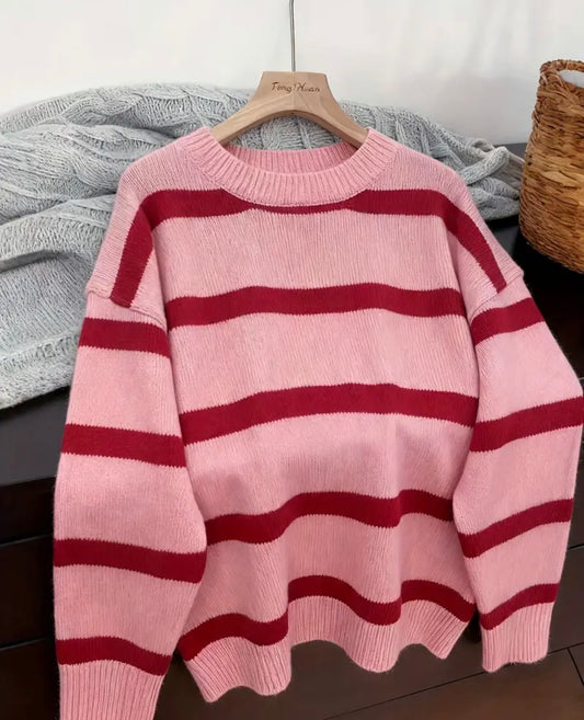 Pink Stripe Sweater