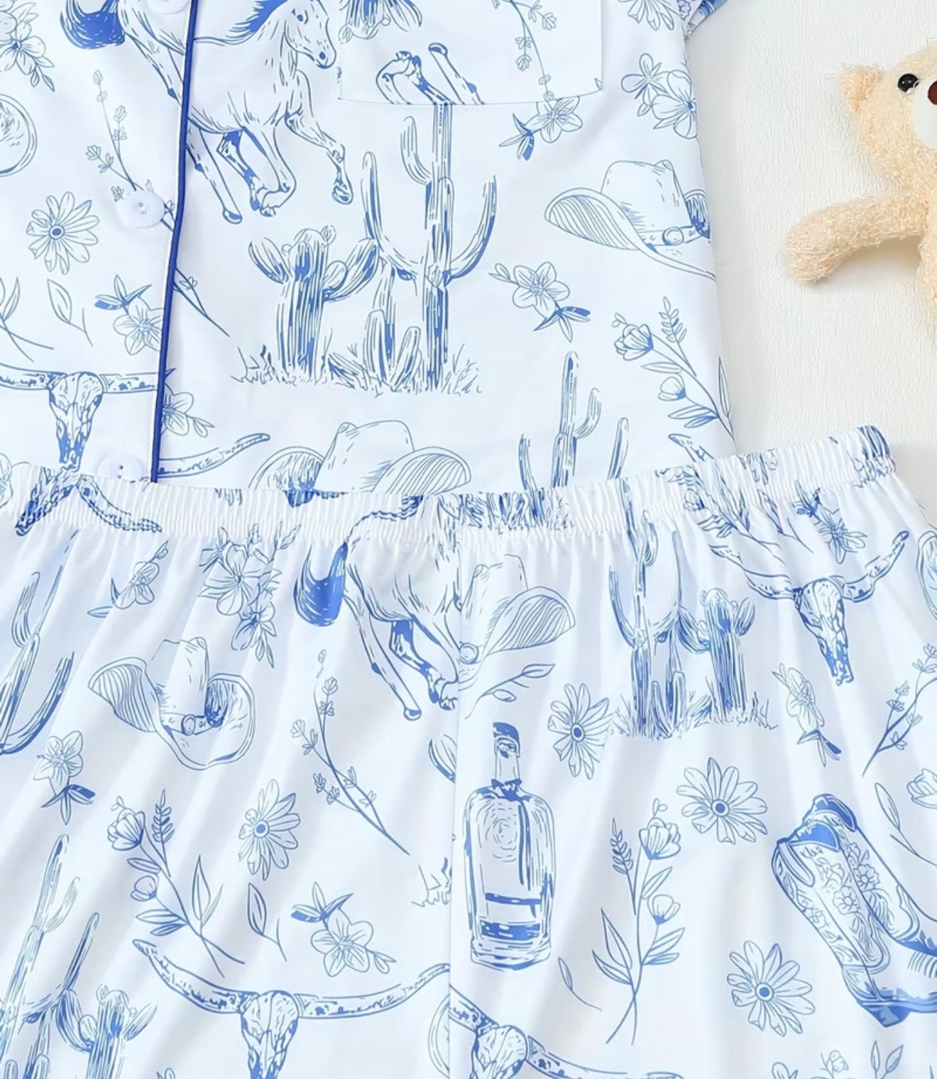 Blue Western Pj Set