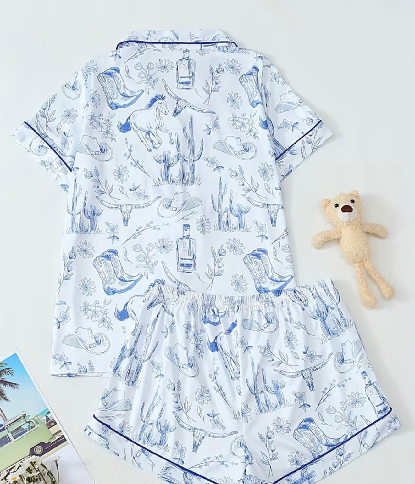 Blue Western Pj Set