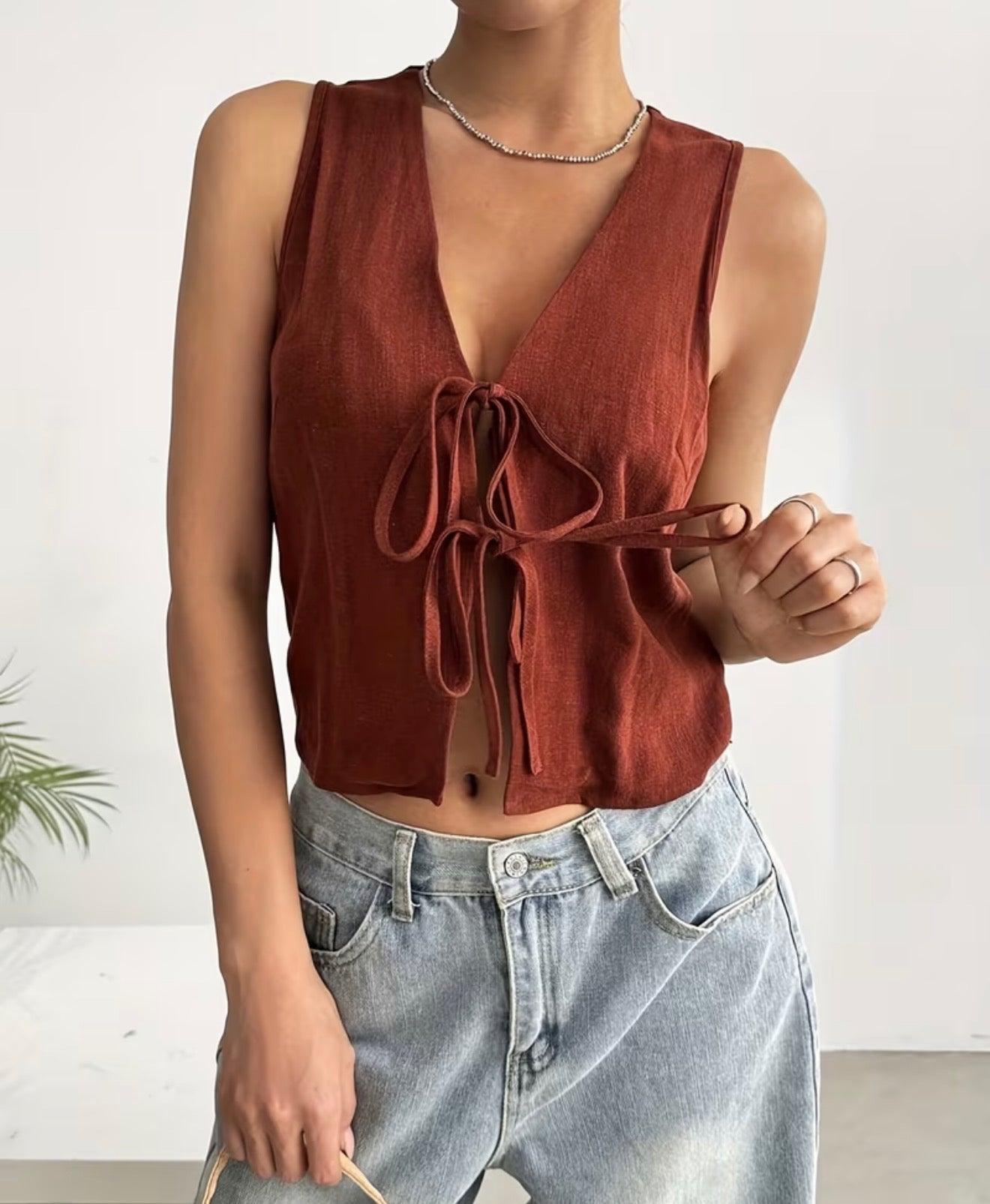 Linen Tie Shirt