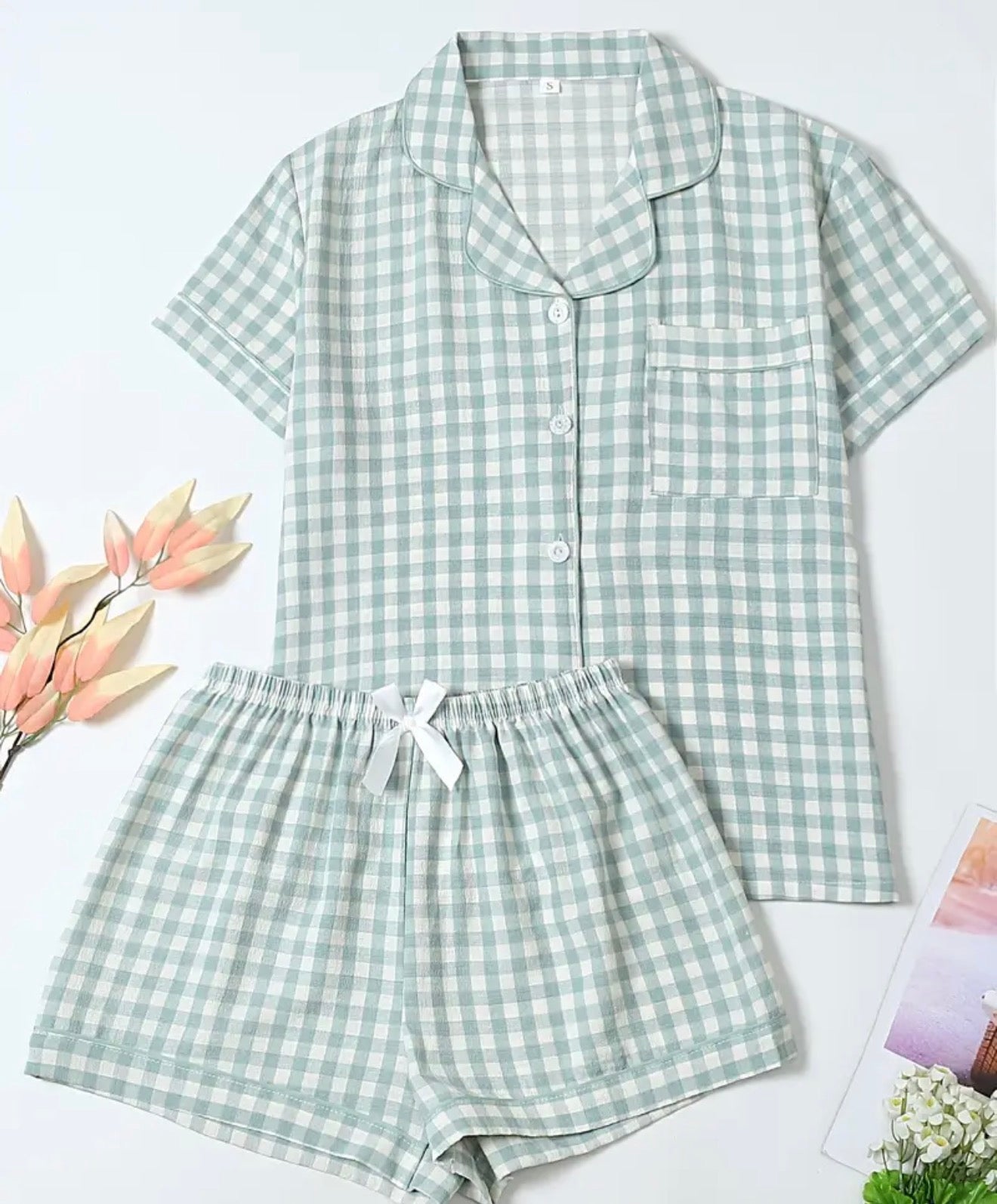 Plaid Pj Set