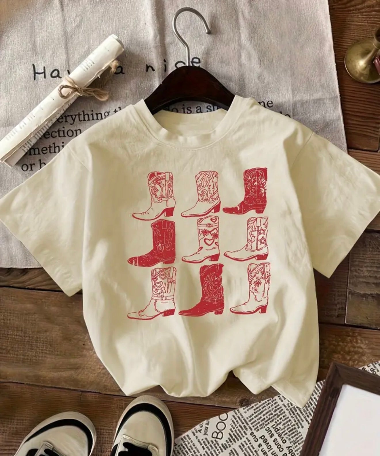 Cowboy boot tee