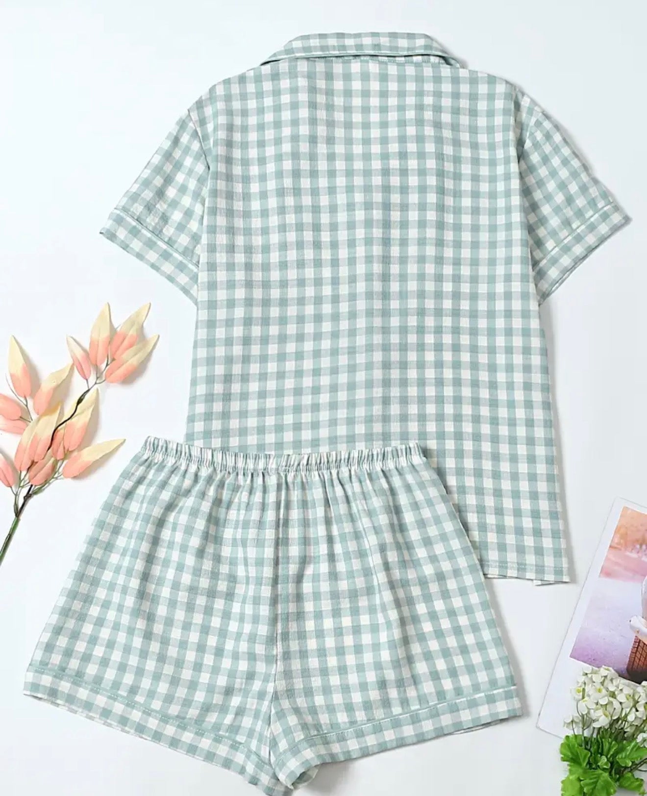 Plaid Pj Set