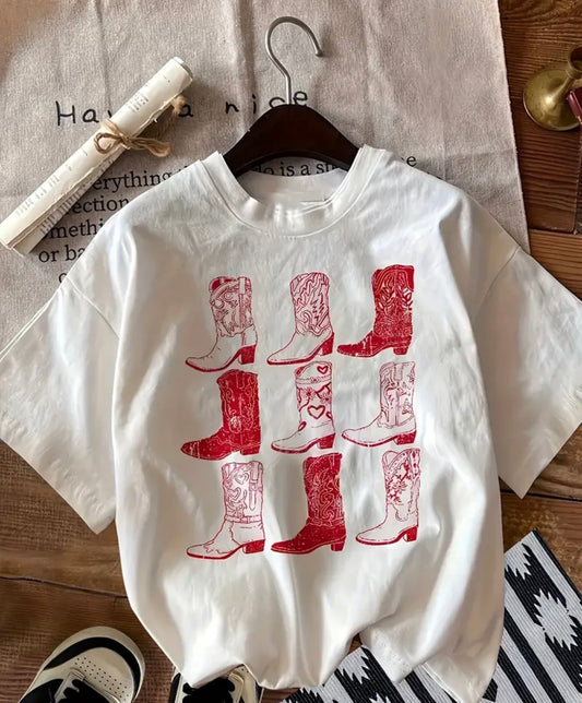 Cowboy boot tee