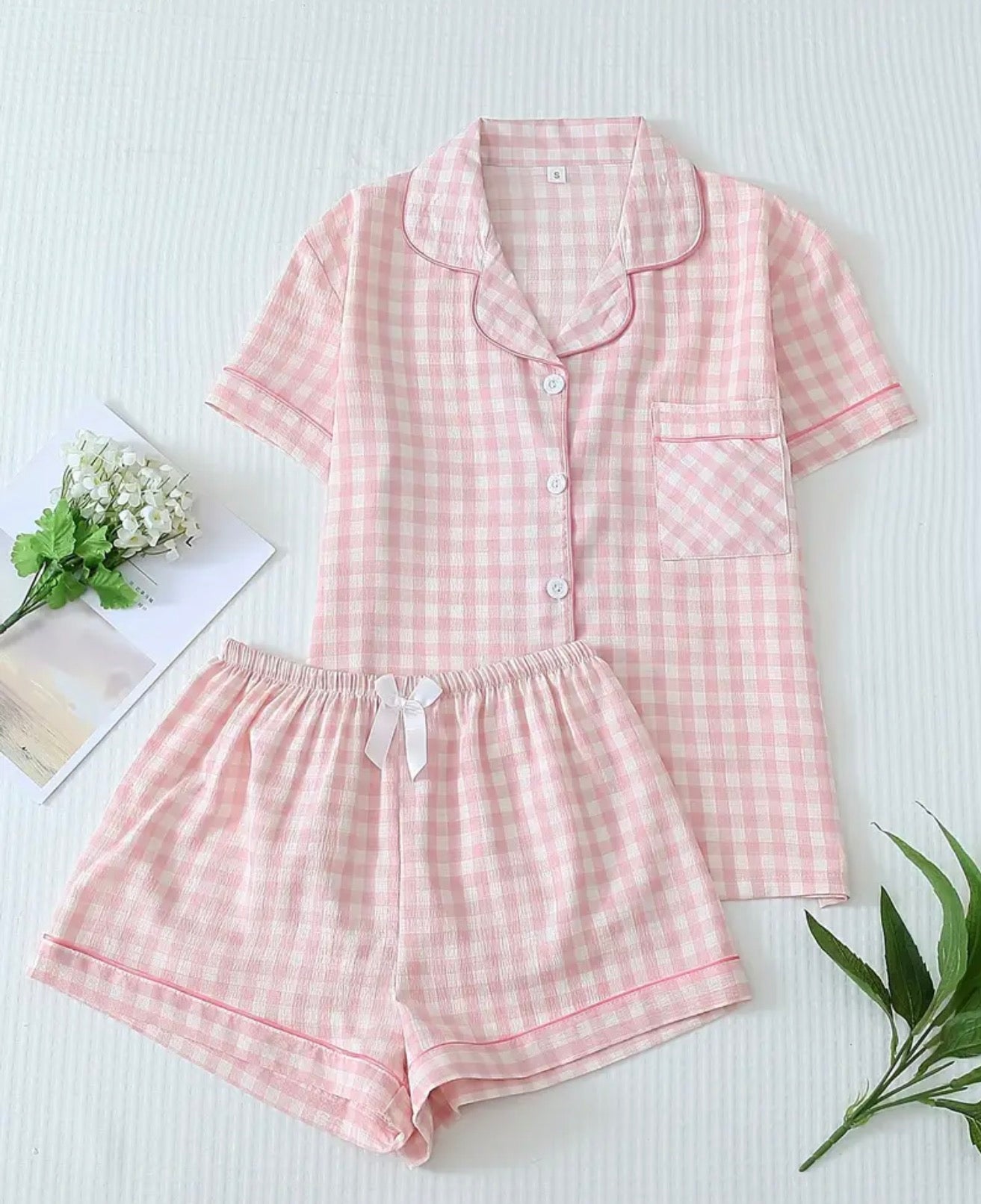 Plaid Pj Set