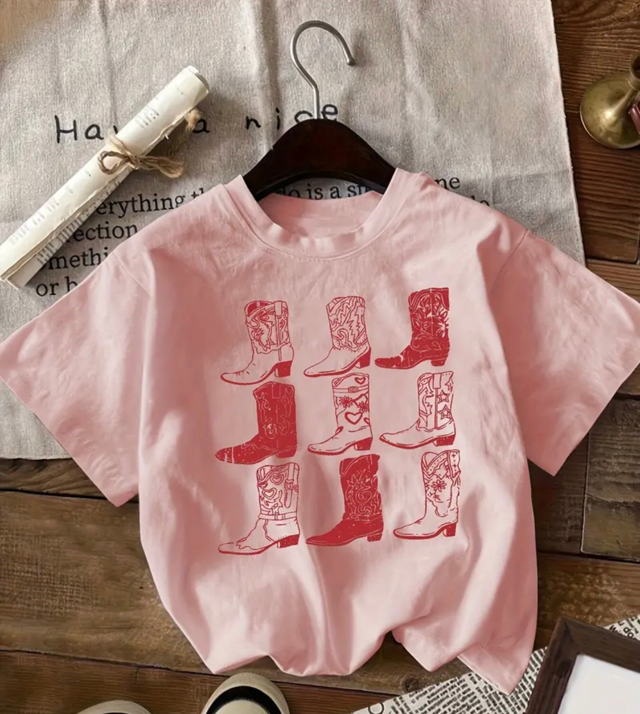 Cowboy boot tee