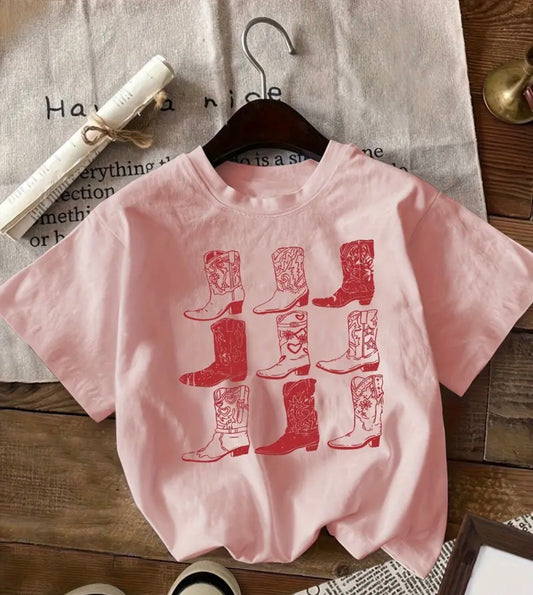Cowboy boot tee