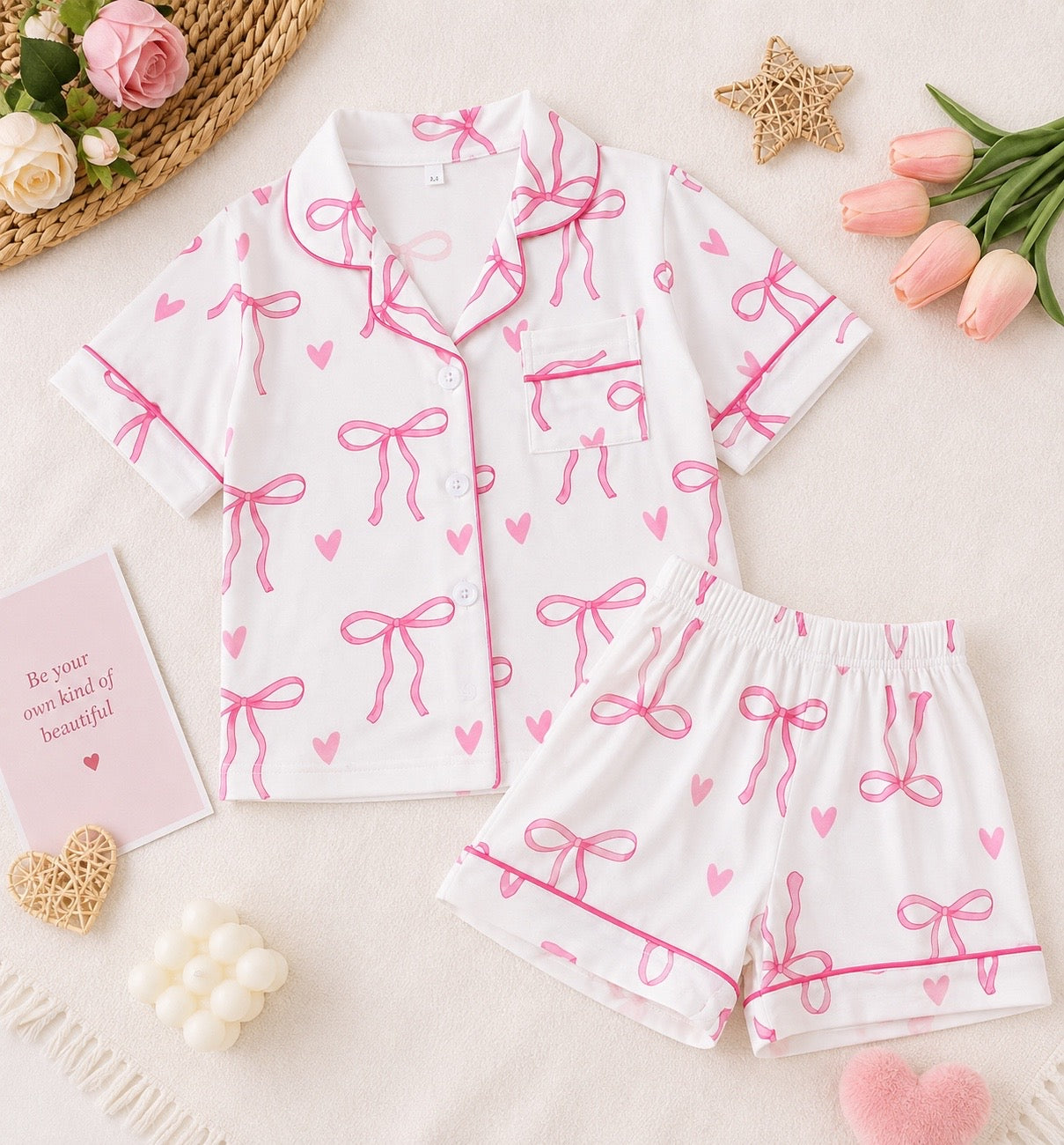 Kids Bow Pjs