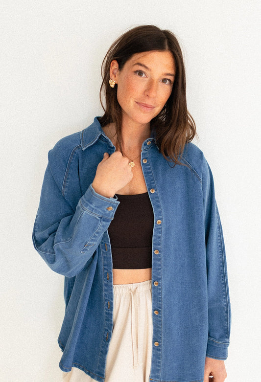 Denim Button Up Top