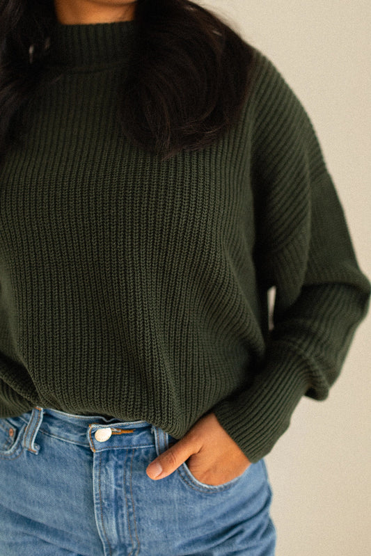 Knit Mock Neck Sweater
