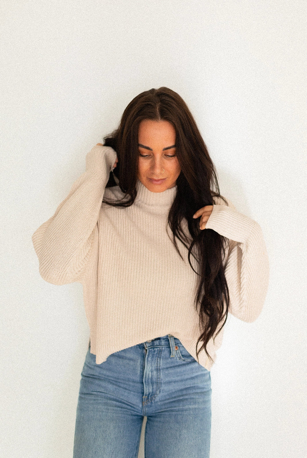 Knit Mock Neck Sweater
