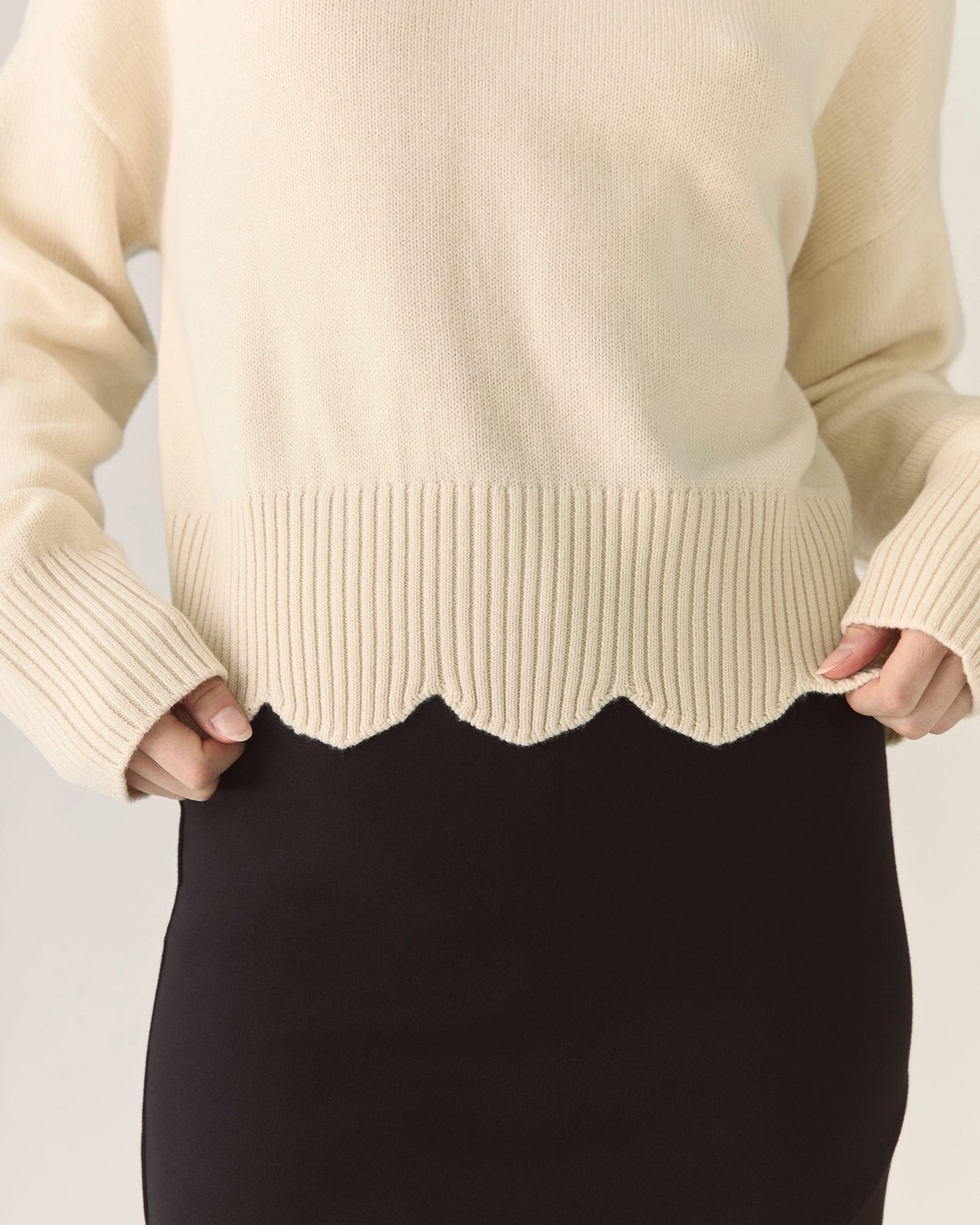 Scalloped Edge Pullover