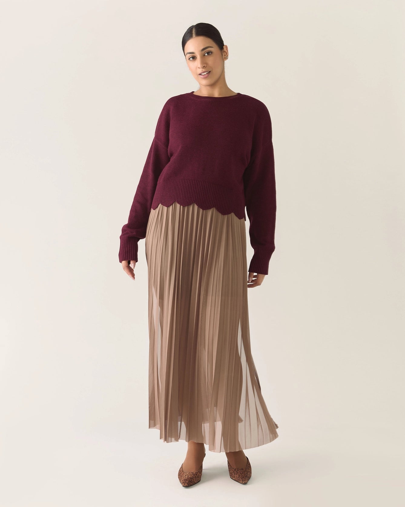 Scalloped Edge Pullover