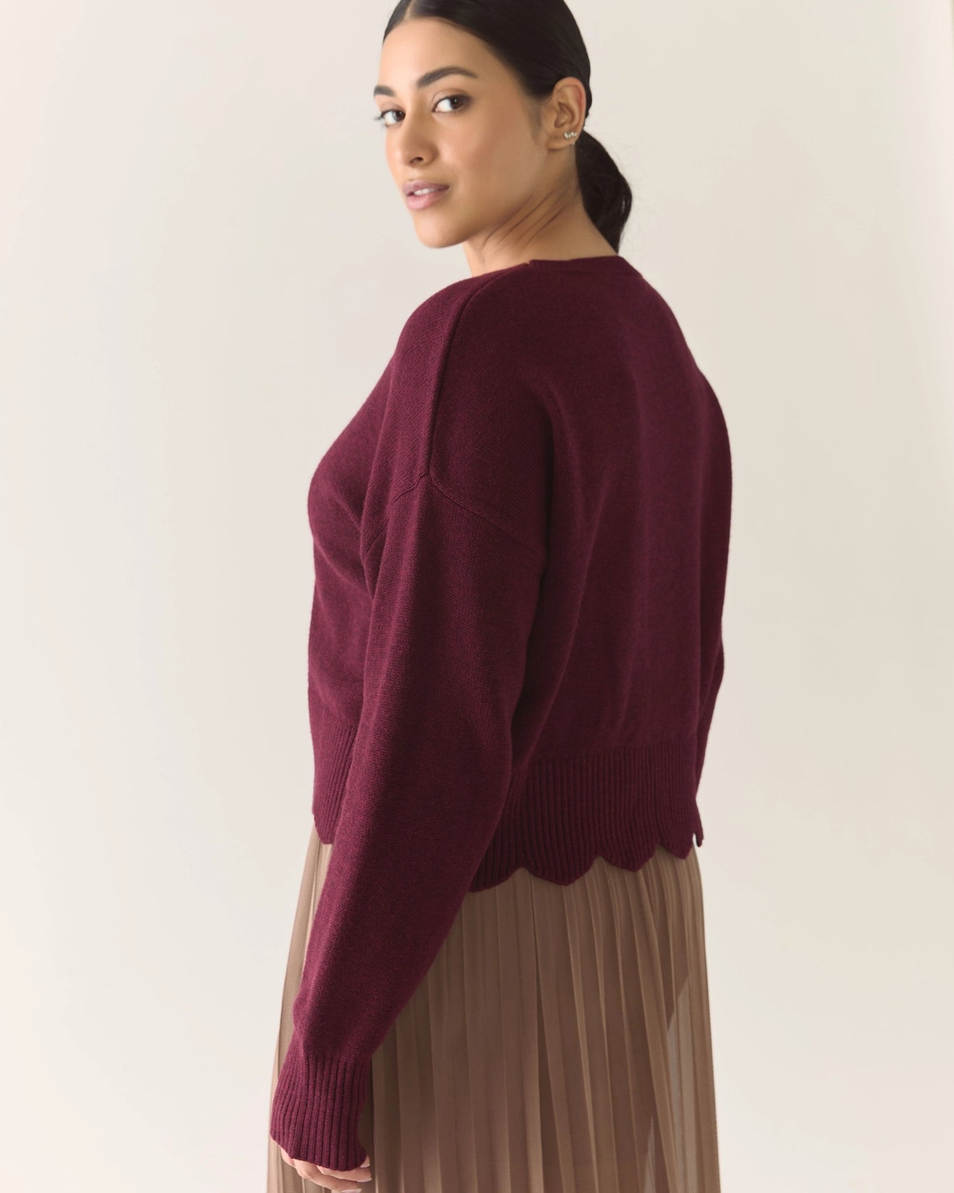 Scalloped Edge Pullover