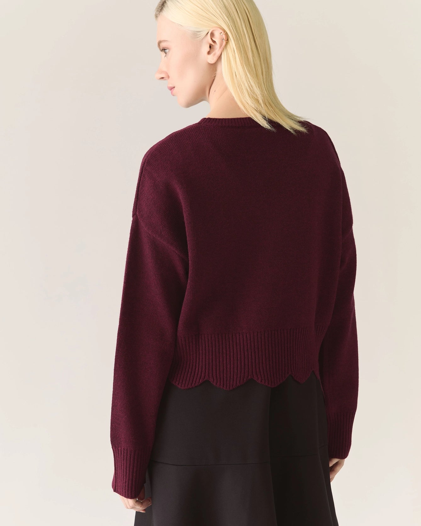 Scalloped Edge Pullover