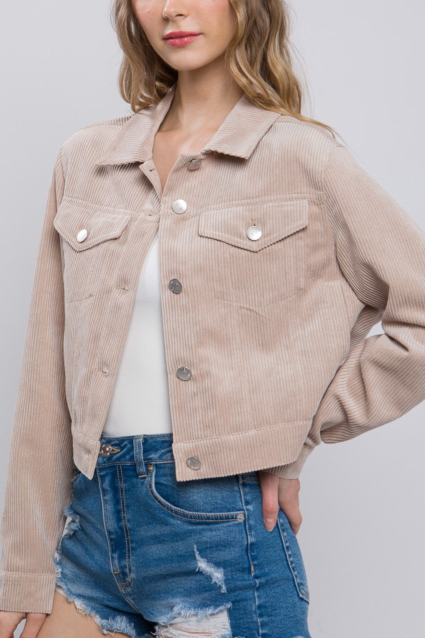 Ellie Cropped Corduroy Jacket