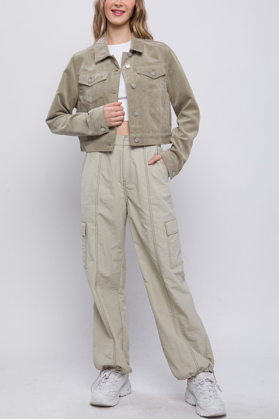 Ellie Cropped Corduroy Jacket