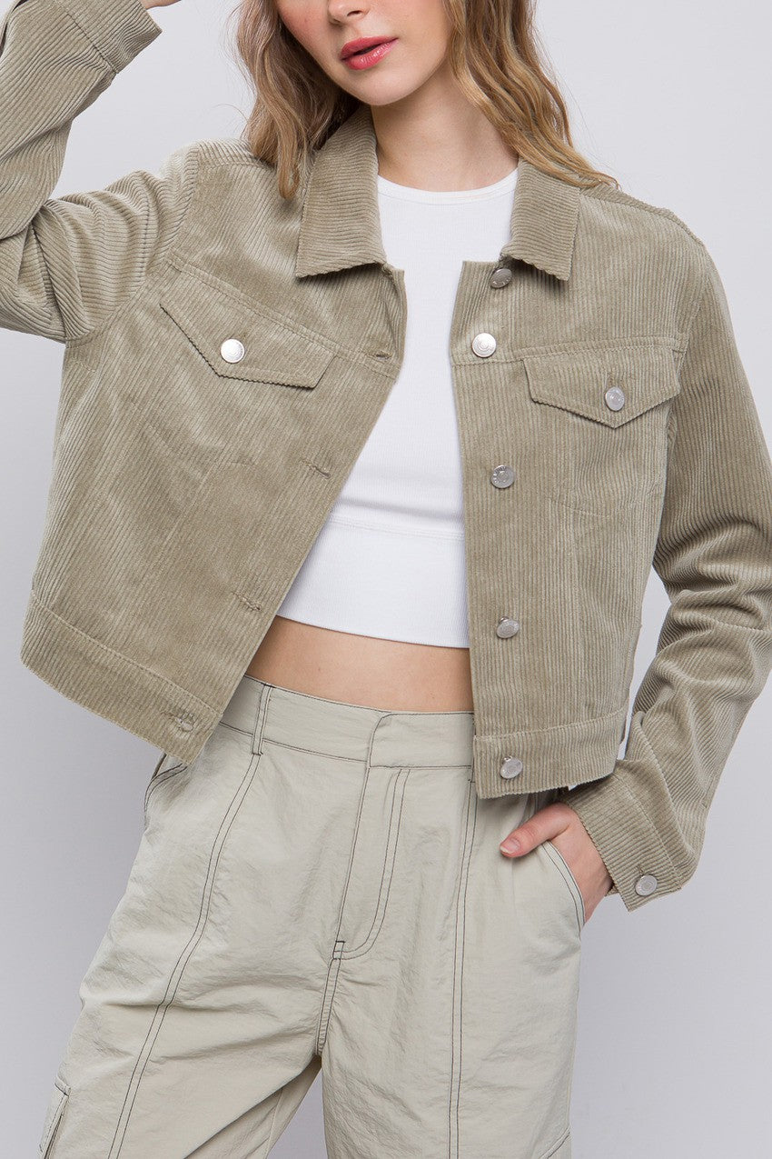 Ellie Cropped Corduroy Jacket